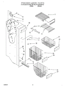 04 - Freezer Liner parts for Kitchenaid Refrigerator KSRE25FHWH00 from AppliancePartsPros.com