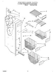 04 - Freezer Liner parts for Kitchenaid Refrigerator KSRB27QGBL00 from AppliancePartsPros.com