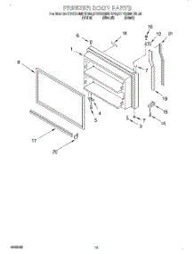 07 - Freezer Door, Optional parts for Kitchenaid Refrigerator KTRS20MHWH00 from AppliancePartsPros.com