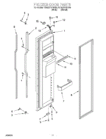 07 - Freezer Door parts for Kitchenaid Refrigerator KSRE27FHBT00 from AppliancePartsPros.com