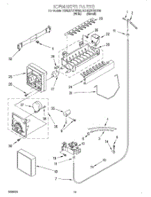 12 - Ice Maker, Optional parts for Kitchenaid Refrigerator KSRE27FHBT00 from AppliancePartsPros.com