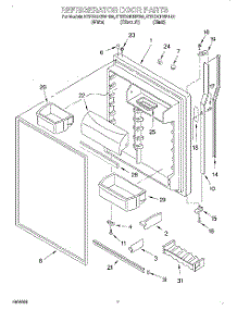 04 - Refrigerator Door parts for Kitchenaid Refrigerator KTRS20KHBL00 from AppliancePartsPros.com