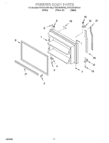 06 - Freezer Door, Optional parts for Kitchenaid Refrigerator KTRS20KHBL00 from AppliancePartsPros.com