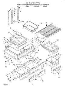 03 - Shelf parts for Kitchenaid Refrigerator KTRS22MHWH00 from AppliancePartsPros.com
