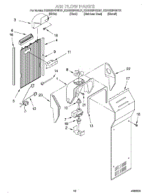 10 - Air Flow parts for Kitchenaid Refrigerator KSRB22FHSS01 from AppliancePartsPros.com