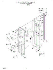 07 - Freezer Door parts for Kitchenaid Refrigerator KSFS20QEWH2 from AppliancePartsPros.com