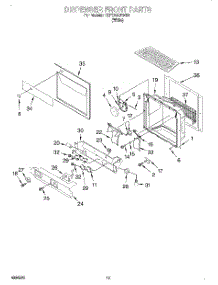 08 - Dispenser Front parts for Kitchenaid Refrigerator KSFS20QEWH2 from AppliancePartsPros.com