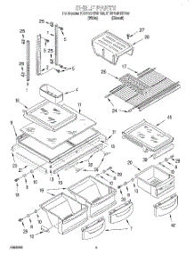 03 - Shelf parts for Kitchenaid Refrigerator KTRP20KHWH00 from AppliancePartsPros.com
