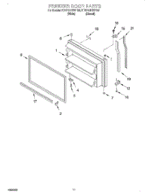 06 - Freezer Door, Optional parts for Kitchenaid Refrigerator KTRP20KHWH00 from AppliancePartsPros.com