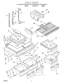 03 - Shelf parts for Kitchenaid Refrigerator KTRS20KHWH00 from AppliancePartsPros.com