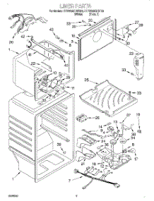 02 - Liner parts for Kitchenaid Refrigerator KTRW22KHBT00 from AppliancePartsPros.com