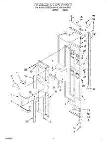 07 - Freezer Door parts for Kitchenaid Refrigerator KSBS20QEWH2 from AppliancePartsPros.com