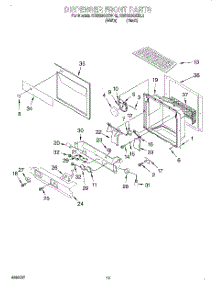 08 - Dispenser Front parts for Kitchenaid Refrigerator KSBS20QEWH2 from AppliancePartsPros.com