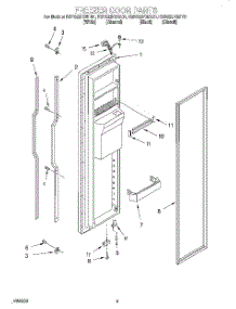 06 - Freezer Door parts for Kitchenaid Refrigerator KSRS22FGAL01 from AppliancePartsPros.com