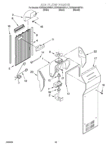 10 - Air Flow parts for Kitchenaid Refrigerator KSRS22QGWH01 from AppliancePartsPros.com
