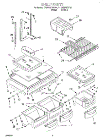 03 - Shelf parts for Kitchenaid Refrigerator KTRW22KHWH00 from AppliancePartsPros.com