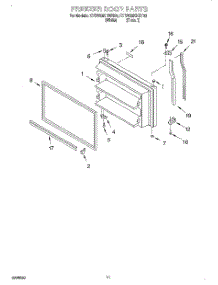 06 - Freezer Door, Optional parts for Kitchenaid Refrigerator KTRW22KHWH00 from AppliancePartsPros.com
