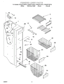 04 - Freezer Liner parts for Kitchenaid Refrigerator KSRB27FHSS01 from AppliancePartsPros.com