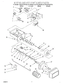05 - Motor And Ice Container parts for Kitchenaid Refrigerator KSRS25QGBT02 from AppliancePartsPros.com