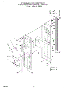 07 - Freezer Door parts for Kitchenaid Refrigerator KSFS20QEBL0 from AppliancePartsPros.com
