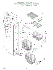 04 - Freezer Liner parts for Kitchenaid Refrigerator KSRB27FGWH00 from AppliancePartsPros.com