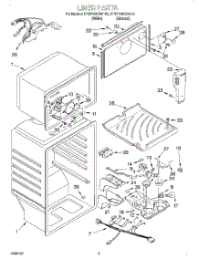 02 - Liner parts for Kitchenaid Refrigerator KTRP22KGAL01 from AppliancePartsPros.com