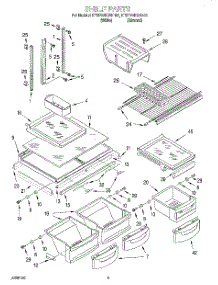 03 - Shelf parts for Kitchenaid Refrigerator KTRP22KGAL01 from AppliancePartsPros.com
