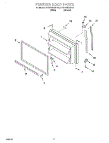 06 - Freezer Door, Lit / Optional parts for Kitchenaid Refrigerator KTRP22KGAL01 from AppliancePartsPros.com