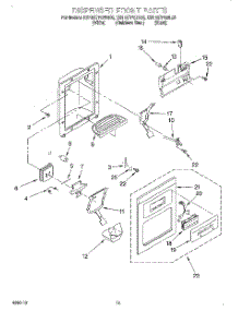 08 - Dispenser Front parts for Kitchenaid Refrigerator KSRB27FGSS00 from AppliancePartsPros.com