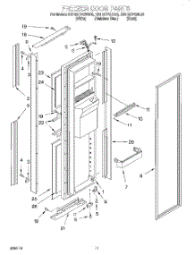 07 - Freezer Door parts for Kitchenaid Refrigerator KSRB27FGBL00 from AppliancePartsPros.com