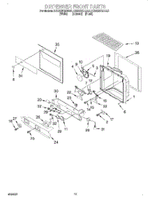 08 - Dispenser Front parts for Kitchenaid Refrigerator KSBS20QEWH0 from AppliancePartsPros.com