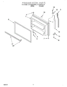 06 - Freezer Door, Lit / Optional parts for Kitchenaid Refrigerator KTRP19KGAL01 from AppliancePartsPros.com