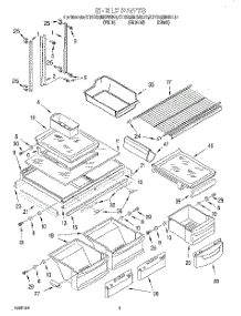 03 - Shelf parts for Kitchenaid Refrigerator KTRS22MGWH01 from AppliancePartsPros.com