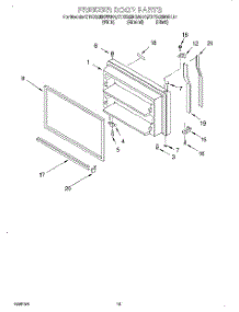 07 - Freezer Door, Lit / Optional parts for Kitchenaid Refrigerator KTRS22MGBL01 from AppliancePartsPros.com