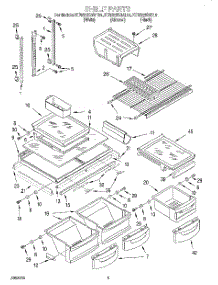 03 - Shelf parts for Kitchenaid Refrigerator KTRS22KGAL01 from AppliancePartsPros.com