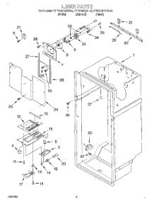 02 - Liner parts for Kitchenaid Refrigerator KTRS25KGAL00 from AppliancePartsPros.com