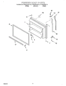 06 - Freezer Door, Lit / Optional parts for Kitchenaid Refrigerator KTRS22KGBL01 from AppliancePartsPros.com