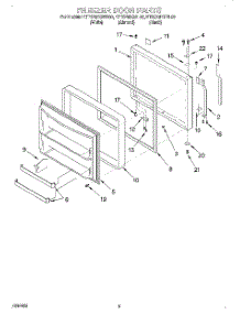 03 - Freezer Door parts for Kitchenaid Refrigerator KTRS25KGAL00 from AppliancePartsPros.com