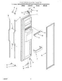 06 - Freezer Door parts for Kitchenaid Refrigerator KSRS22FGAL00 from AppliancePartsPros.com