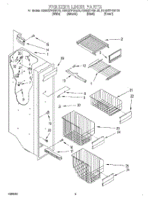 04 - Freezer Liner parts for Kitchenaid Refrigerator KSRS27FGAL00 from AppliancePartsPros.com