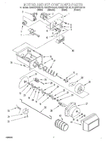 05 - Motor And Ice Container parts for Kitchenaid Refrigerator KSRS27FGBL00 from AppliancePartsPros.com