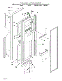 07 - Freezer Door parts for Kitchenaid Refrigerator KSRB25FGBL00 from AppliancePartsPros.com