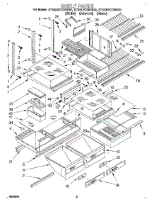 04 - Shelf, Lit / Optional parts for Whirlpool Refrigerator ET20DKXBW00 from AppliancePartsPros.com