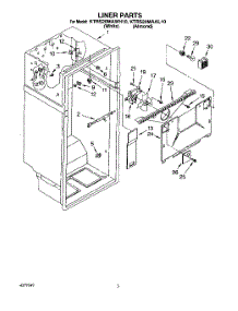02 - Liner parts for Kitchenaid Refrigerator KTRS20MAAL10 from AppliancePartsPros.com