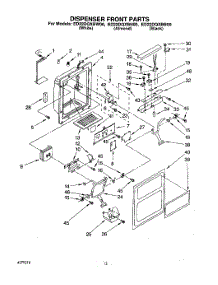 09 - Dispenser Front parts for Whirlpool Refrigerator ED22DQXBN00 from AppliancePartsPros.com