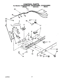 12 - Control, Lit / Optional parts for Whirlpool Refrigerator ED22DQXBN00 from AppliancePartsPros.com