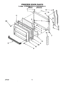 08 - Freezer Door parts for Kitchenaid Refrigerator KTRS20MAWH10 from AppliancePartsPros.com