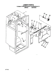 02 - Liner parts for Kitchenaid Refrigerator KTRS20KAWH10 from AppliancePartsPros.com