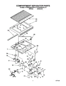 03 - Compartment Separator parts for Kitchenaid Refrigerator KTRS20KAWH10 from AppliancePartsPros.com