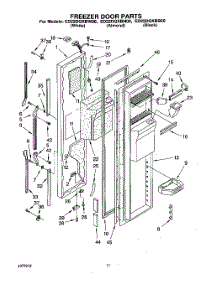 08 - Freezer Door parts for Whirlpool Refrigerator ED22DQXBW00 from AppliancePartsPros.com